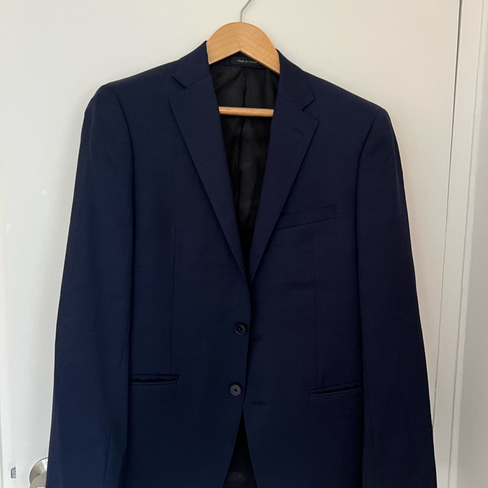 Calvin Klein Blue Sport Coat Elegant Tailored Blazer